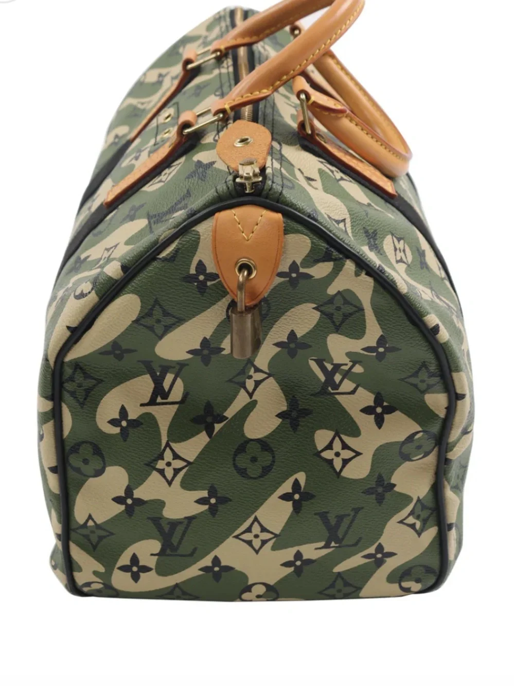 Louis Vuitton Camo Monogram Duffel in Green and Tan